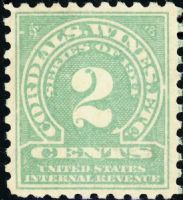 Scott RE20<br />2c Cordials, Wines, Etc. - Green<br /><span class=quot;smallerquot;>(reference or stock image)</span>