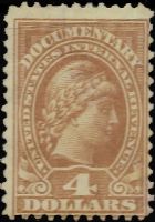 Scott R243<br />$4.00 Liberty - Documentary - Yellow-brown<br /><span class=quot;smallerquot;>(reference or stock image)</span>