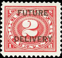 Scott RC1<br />2c Numeral - Red - Overprinted quot;Future Deliveryquot; 8mm Apart<br /><span class=quot;smallerquot;>(reference or stock image)</span>