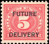 Scott RC3A<br />5c Numeral - Red - Overprinted quot;Future Deliveryquot; 8mm Apart<br /><span class=quot;smallerquot;>(reference or stock image)</span>
