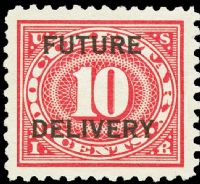 Scott RC4<br />10c Numeral - Red - Overprinted quot;Future Deliveryquot; 8mm Apart<br /><span class=quot;smallerquot;>(reference or stock image)</span>