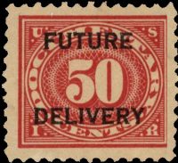 Scott RC8<br />50c Numeral - Red - Overprinted quot;Future Deliveryquot; 8mm Apart<br /><span class=quot;smallerquot;>(reference or stock image)</span>