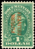 Scott RC10<br />$1.00 Liberty - Green - Overprinted quot;Future Deliveryquot; 2mm Apart<br /><span class=quot;smallerquot;>(reference or stock image)</span>