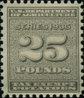 Scott RI17<br />25 Pounds Numeral 25 - inscribed quot;TAX EXEMPT PATATOESquot;<br /><span class=quot;smallerquot;>(reference or stock image)</span>