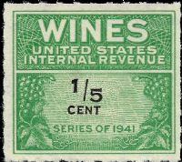 Scott RE108<br />1/5c Wines - Green & Black<br /><span class=quot;smallerquot;>(reference or stock image)</span>