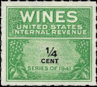 Scott RE109<br />1/4c Wines - Green & Black<br /><span class=quot;smallerquot;>(reference or stock image)</span>