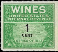Scott RE111<br />1c Wines - Green & Black<br /><span class=quot;smallerquot;>(reference or stock image)</span>
