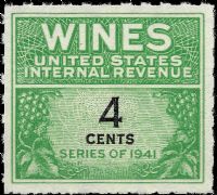 Scott RE116<br />4c Wines - Green & Black<br /><span class=quot;smallerquot;>(reference or stock image)</span>