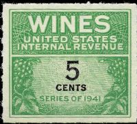Scott RE117<br />5c Wines - Green & Black<br /><span class=quot;smallerquot;>(reference or stock image)</span>