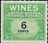 Scott RE118<br />6c Wines - Green & Black<br /><span class=quot;smallerquot;>(reference or stock image)</span>
