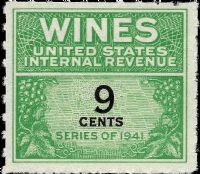 Scott RE122<br />9c Wines - Green & Black<br /><span class=quot;smallerquot;>(reference or stock image)</span>