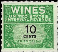 Scott RE123<br />10c Wines - Green & Black<br /><span class=quot;smallerquot;>(reference or stock image)</span>
