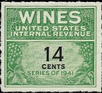Scott RE126<br />14c Wines - Green & Black<br /><span class=quot;smallerquot;>(reference or stock image)</span>