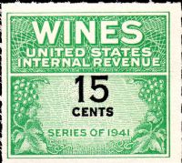 Scott RE127<br />15c Wines - Green & Black<br /><span class=quot;smallerquot;>(reference or stock image)</span>