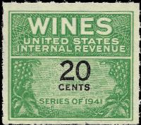 Scott RE130<br />20c Wines - Green & Black<br /><span class=quot;smallerquot;>(reference or stock image)</span>