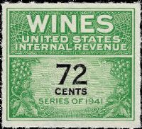 Scott RE141<br />72c Wines - Green & Black<br /><span class=quot;smallerquot;>(reference or stock image)</span>