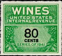 Scott RE142<br />80c Wines - Green & Black<br /><span class=quot;smallerquot;>(reference or stock image)</span>