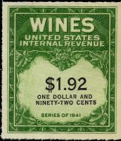Scott RE152<br />$1.92 Wines - Green - Black Denominations (2 Lines)<br /><span class=quot;smallerquot;>(reference or stock image)</span>