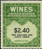 Scott RE153<br />$2.40 Wines - Green - Black Denominations (2 Lines)<br /><span class=quot;smallerquot;>(reference or stock image)</span>