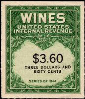 Scott RE156<br />$3.60 Wines - Green - Black Denominations (2 Lines)<br /><span class=quot;smallerquot;>(reference or stock image)</span>
