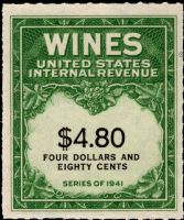 Scott RE158<br />$4.80 Wines - Green - Black Denominations (2 Lines)<br /><span class=quot;smallerquot;>(reference or stock image)</span>