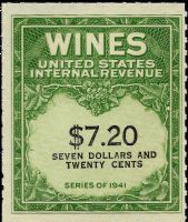 Scott RE160<br />$7.20 Wines - Green - Black Denominations (2 Lines)<br /><span class=quot;smallerquot;>(reference or stock image)</span>