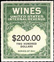 Scott RE165<br />$200.00 Wines - Green - Black Denominations (2 Lines)<br /><span class=quot;smallerquot;>(reference or stock image)</span>