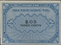 Scott RZ2<br />3c Blue & Black Rectification Stamp<br /><span class=quot;smallerquot;>(reference or stock image)</span>