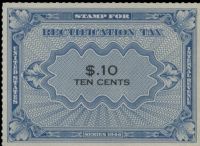 Scott RZ4<br />10c Blue & Black Rectification Stamp<br /><span class=quot;smallerquot;>(reference or stock image)</span>