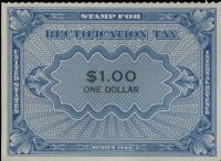 Scott RZ7<br />$1.00 Blue & Black Rectification Stamp<br /><span class=quot;smallerquot;>(reference or stock image)</span>