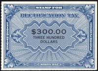 Scott RZ14<br />$300.00 Blue & Black Rectification Stamp<br /><span class=quot;smallerquot;>(reference or stock image)</span>