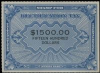 Scott RZ17<br />$1,500.00 Blue & Black Rectification Stamp<br /><span class=quot;smallerquot;>(reference or stock image)</span>