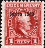 Scott R511<br />1c Alexander Hamilton - Carmine<br /><span class=quot;smallerquot;>(reference or stock image)</span>