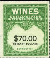 Scott RE182C<br />$70.00 Wines - Green - Black Denominations (1 Line)<br /><span class=quot;smallerquot;>(reference or stock image)</span>