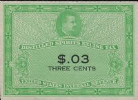 Scott RX27<br />3c Charles S. Fairchild - Yellow-green & Black - Inscribed quot;STAMP FOR SERIES 1950 quot; Omited<br /><span class=quot;smallerquot;>(reference or stock image)</span>