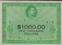 Scott RX41<br />$1,000.00 Charles S. Fairchild - Yellow-green & Black - Inscribed quot;STAMP FOR SERIES 1950 quot; Omited<br /><span class=quot;smallerquot;>(reference or stock image)</span>
