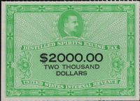 Scott RX43<br />$2,000.00 Charles S. Fairchild - Yellow-green & Black - Inscribed quot;STAMP FOR SERIES 1950 quot; Omited<br /><span class=quot;smallerquot;>(reference or stock image)</span>