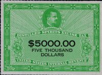 Scott RX45<br />$5,000.00 Charles S. Fairchild - Yellow-green & Black - Inscribed quot;STAMP FOR SERIES 1950 quot; Omited<br /><span class=quot;smallerquot;>(reference or stock image)</span>