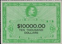 Scott RX46<br />$10,000.00 Charles S. Fairchild - Yellow-green & Black - Inscribed quot;STAMP FOR SERIES 1950 quot; Omited<br /><span class=quot;smallerquot;>(reference or stock image)</span>