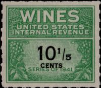 Scott RE184A<br />10 1/5c Wines - Green & Black<br /><span class=quot;smallerquot;>(reference or stock image)</span>