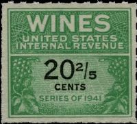 Scott RE187<br />20 2/5c Wines - Green & Black<br /><span class=quot;smallerquot;>(reference or stock image)</span>