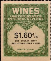 Scott RE196<br />$1.60 4/5 Wines - Green - Black Denominations (2 Lines)<br /><span class=quot;smallerquot;>(reference or stock image)</span>