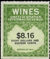 Scott RE203<br />$8.16 Wines - Green - Black Denominations (2 Lines)<br /><span class=quot;smallerquot;>(reference or stock image)</span>