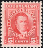 Scott R658<br />5c George Washington Campbell - Carmine - W/O Overprint<br /><span class=quot;smallerquot;>(reference or stock image)</span>