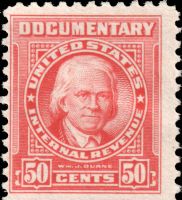 Scott R664<br />50c William John Duane - Carmine - W/O Overprint<br /><span class=quot;smallerquot;>(reference or stock image)</span>