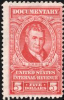 Scott R676<br />$5.00 George Mortimer Bibb - Carmine - W/O Overprint<br /><span class=quot;smallerquot;>(reference or stock image)</span>