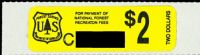 Scott RVC3<br />$2.00 National Forest Service Logo - Black on Yellow Paper<br /><span class=quot;smallerquot;>(reference or stock image)</span>