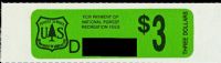 Scott RVC4<br />$3.00 National Forest Service Logo - Black on Green Paper<br /><span class=quot;smallerquot;>(reference or stock image)</span>