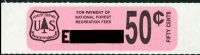 Scott RVC5<br />50c National Forest Service Logo - Black on Pink Paper<br /><span class=quot;smallerquot;>(reference or stock image)</span>