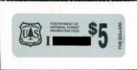Scott RVC9<br />$5.00 National Forest Service Logo - Black on Silver Paper<br /><span class=quot;smallerquot;>(reference or stock image)</span>